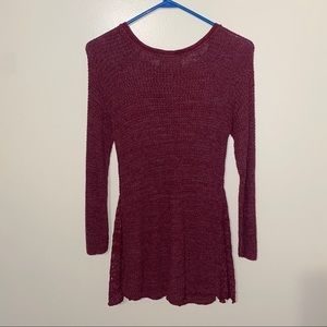 Lightweight Thermal Wine Tunic Size Medium